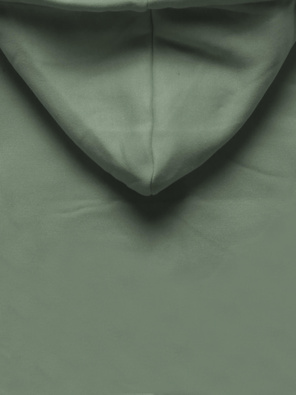 Zielona długa damska bluza z kapitalną stójką