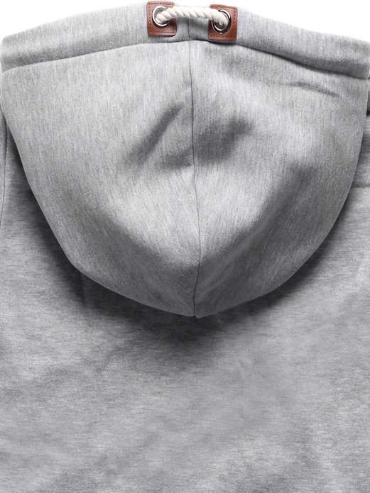 Szara unikalna bluza damska z kapturem