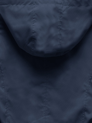 Granatowo niebieska damska przejściowa kurtka parka