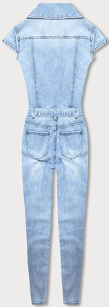 DOPASOWANY KOMBINEZON JEANSOWY JASNONIEBIESKI (POP5983)