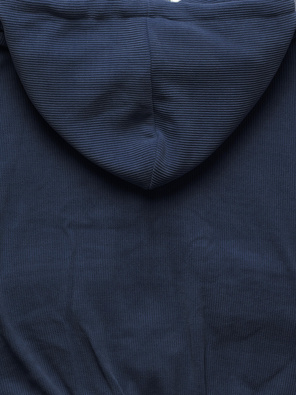 Granatowy prążkowany dres komplet z kapturem