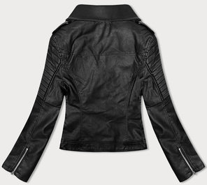 Czarna ramoneska z kołnierzem