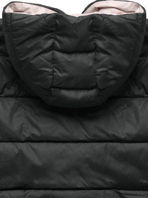 Czarno beżowy dwustronny bezrękawnik kamizelka z paskiem