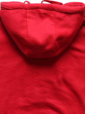 Czerwona zapinana damska bluza z kapturem