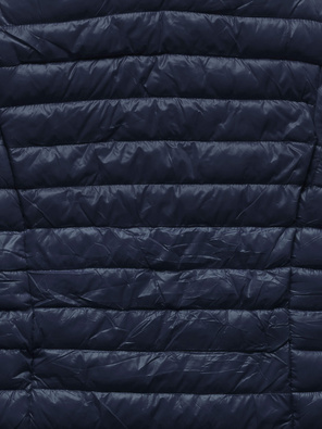 Granatowa lekka przejściowa kurtka damska ze stójką