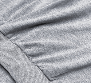 Jasnoszara dresowa gładka wygodna bluza sportowa wkładana przez głowę