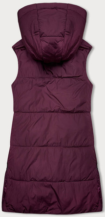 Bordowy fantastyczny pikowany bezrękawnik