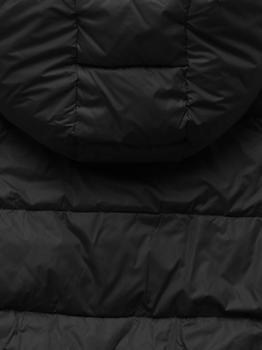 Czarno grafitowa damska kurtka pikowana z paskiem