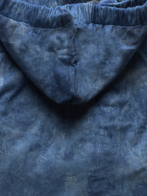 Ciemnoniebieska damska bluza z asymetrycznym suwakiem