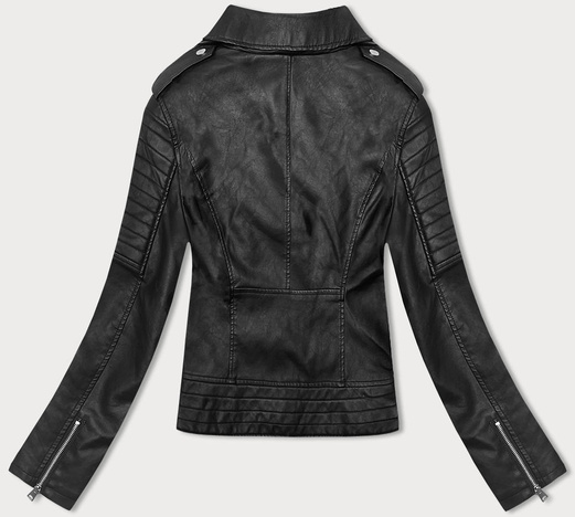 Czarna klasyczna kurtka skórzana ramoneska