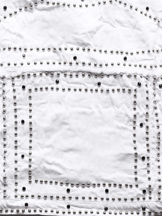 Jeansowa czaderska damska kurtka z dżetami