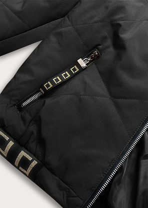 Czarna bomberka z kapturem