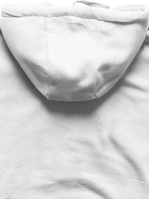 Biała damska bluza dresowa z kapturem kangurka