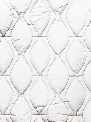 Biały damski luźny pikowany płaszcz 