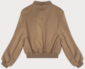 Ciemnobeżowa genialna kurtka damska bomberka