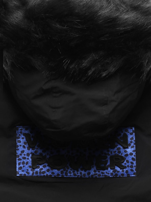 Czarna zimowa kurtka parka z kapturem