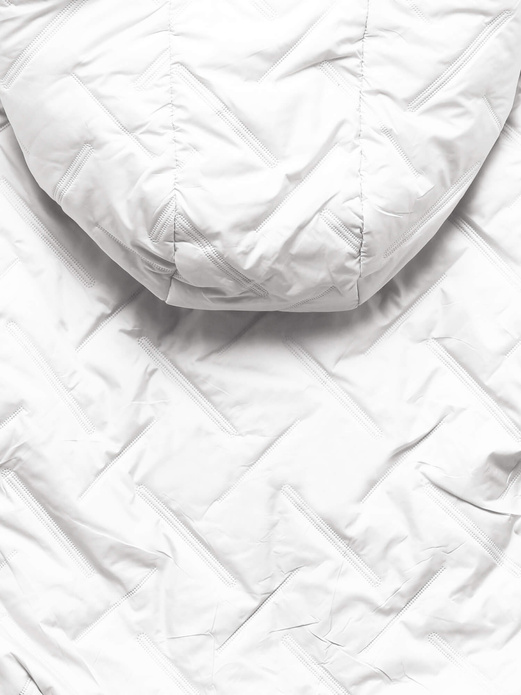 Czarno biała damska dwustronna kurtka zimowa na futrze