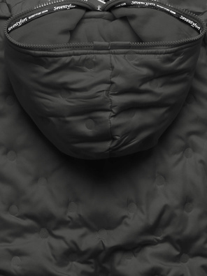 Grafitowa fenomenalna bluza kurtka z łączonych materiałów z kapturem