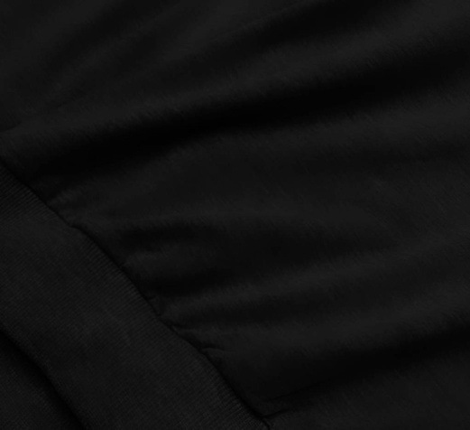 Czarna dresowa gładka wygodna bluza sportowa wkładana przez głowę