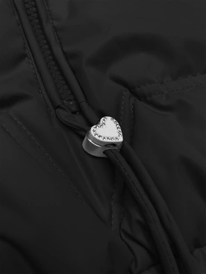 Czarna kapitalna przejściowa bomberka kurtka damska z kapturem