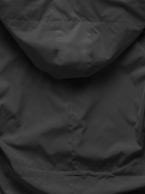 Czarna genialna damska kurtka z kapturem w pepitkę