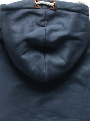 Szaroniebieska brzoskwiniowa unikalna bluza damska z kapturem