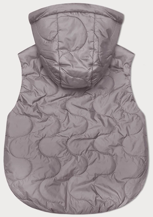 Cappuccino krótki bezrękawnik kamizelka z kapturem