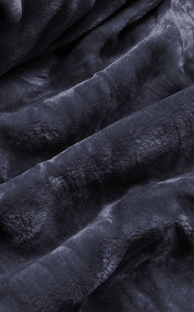 Granatowy zimowy ocieplany płaszczyk z kapturem