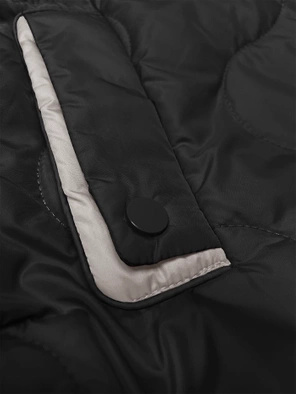 Czarny krótki bezrękawnik kamizelka z kapturem