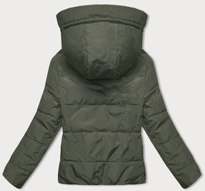 Cappuccino khaki dwustronna kurtka z kapturem