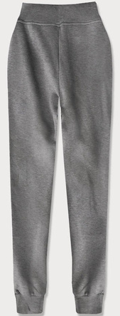 Grafitowe damskie dresowe spodnie casualowe z kieszeniami i ściągaczem