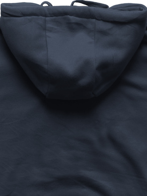 Ciemnogranatowa damska bluza dresowa z kapturem kangurka