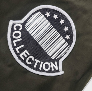 Khaki kurtka z kapturem z lamówką