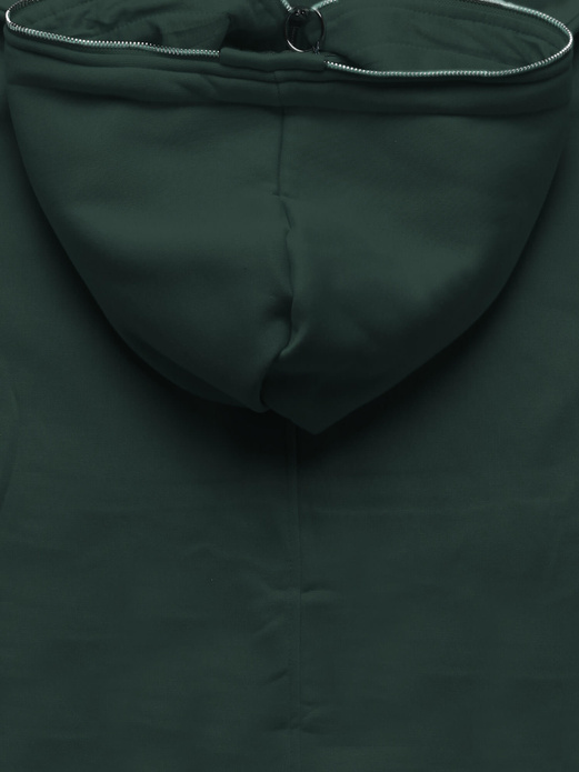 Zielona unikalna damska długa bluza z kapturem