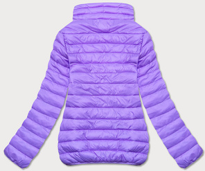 Lila urocza kurtka pikowana ze stójką