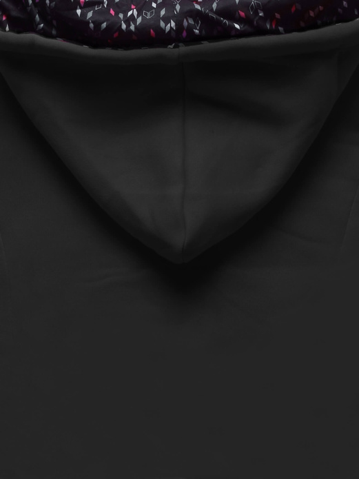 Czarna długa damska bluza z kapitalną stójką