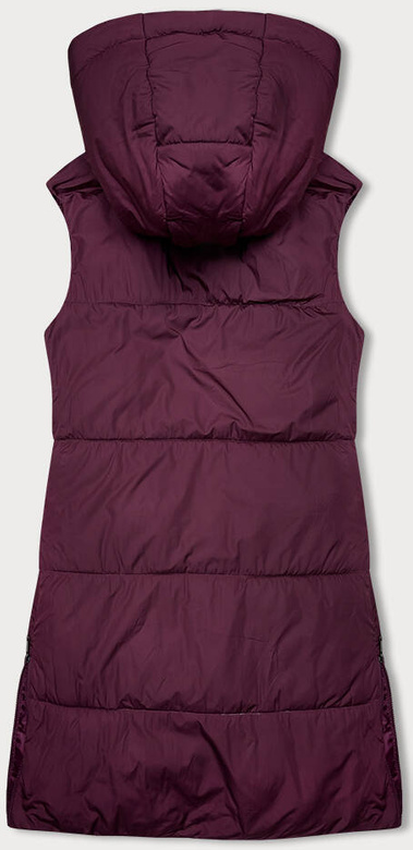 Bordowy fantastyczny pikowany bezrękawnik