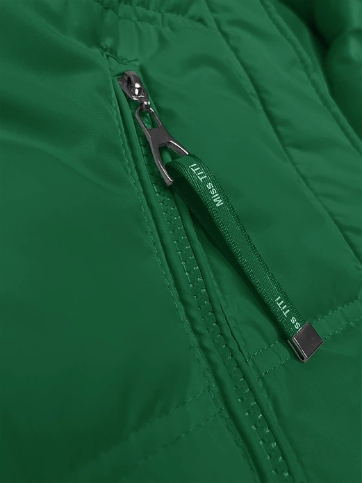 Zielona damska oversizowa kamizelka z kapturem