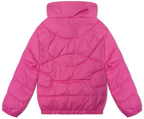 Różowa piękna przejściowa kurtka damska stójka