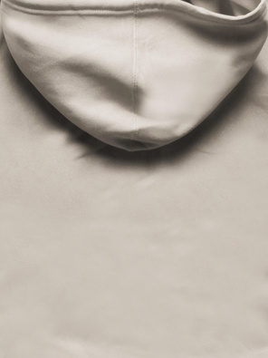 Beżowa damska rozpinana bluza z kapturem basic 