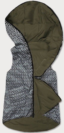 Khaki dwustronny pikowany bezrękawnik kamizelka