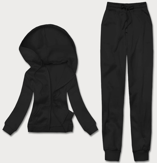 Gruby dres sportowy damski czarny (YP-1105)