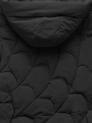 Czarna damska kapitalnie pikowana kurtka z kapturem