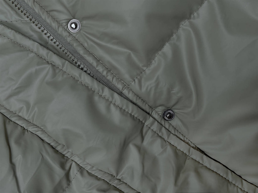 Zielona zimowa kurteczka z kapturem