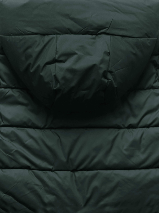 Ciemnozielona genialna długa zimowa damska kurtka z kapitalnym kapturem