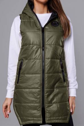 khaki genialny bezrękawnik kamizelka