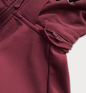 Bordowa fantastyczna bluza z kapturem