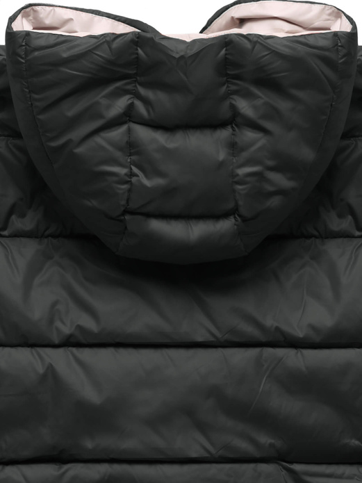 Czarno beżowy dwustronny bezrękawnik kamizelka z paskiem