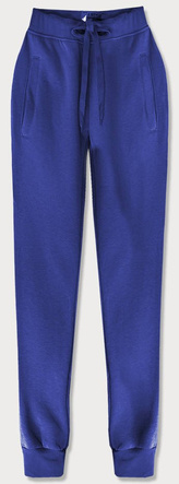 Chabrowe damskie dresowe spodnie casualowe z kieszeniami i ściągaczem