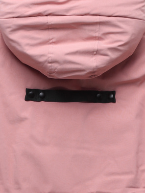 Różowa kapitalna kurtka damska z kapturem i stójką